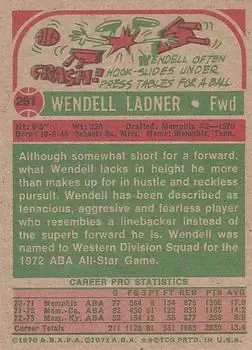 Back of Wendell Ladner
