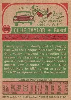 Back of Ollie Taylor