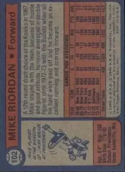 Back of Mike Riordan