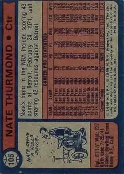 Back of Nate Thurmond