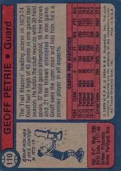 Back of Geoff Petrie