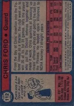 Back of Chris Ford
