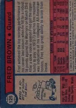 Back of Fred Brown