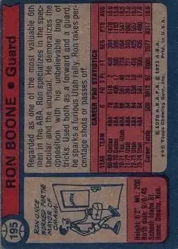 Back of Ron Boone