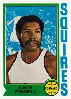 1974-75 Topps #198 - Cincy Powell - Virginia Squires 1974-75 Topps #198 - Cincy Powell - Virginia Squires