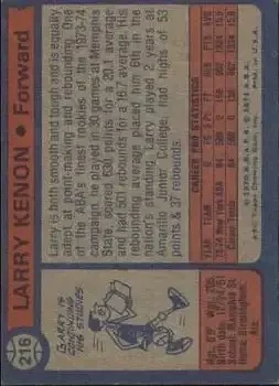 Back of Larry Kenon