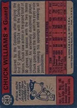 Back of Chuck Williams