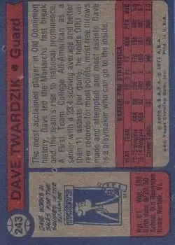 Back of Dave Twardzik
