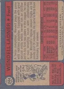 Back of Wendell Ladner