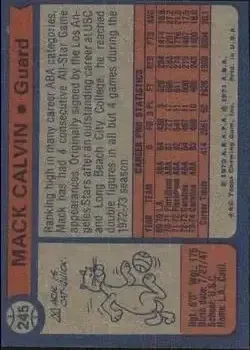 Back of Mack Calvin