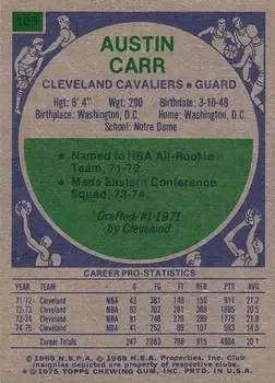 Back of Austin Carr