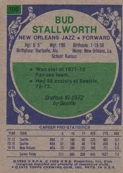 Back of Bud Stallworth