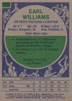 Back of Earl Williams