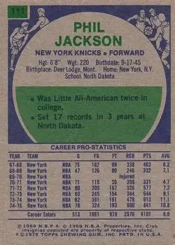 Back of Phil Jackson