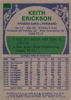 Back of Keith Erickson