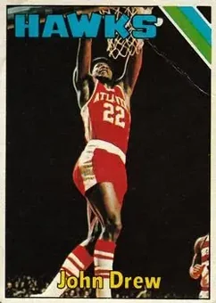 1975-76 Topps #134 - John Drew - Atlanta Hawks