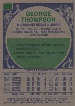 Back of George Thompson