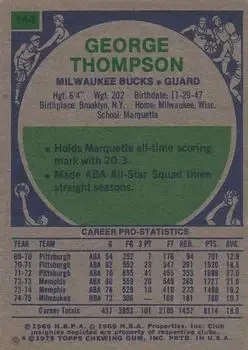 Back of George Thompson