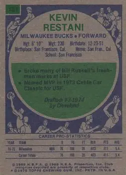 Back of Kevin Restani