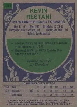 Back of Kevin Restani