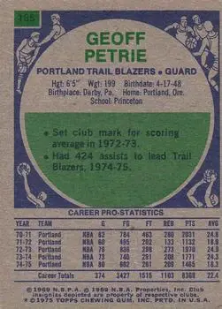 Back of Geoff Petrie