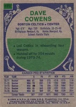 Back of Dave Cowens