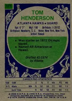 Back of Tom Henderson