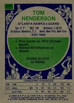 Back of Tom Henderson
