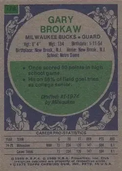 Back of Gary Brokaw