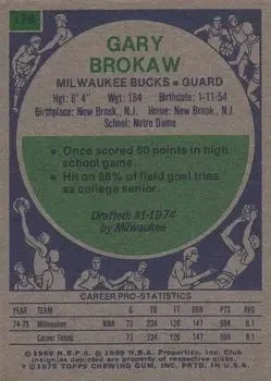 Back of Gary Brokaw