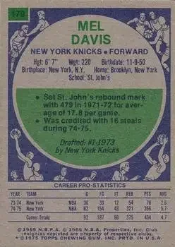 Back of Mel Davis