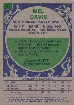 Back of Mel Davis