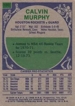 Back of Calvin Murphy