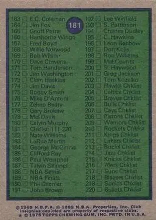Back of Card #181