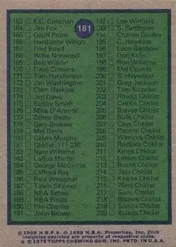 Back of Card #181