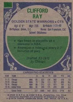 Back of Clifford Ray