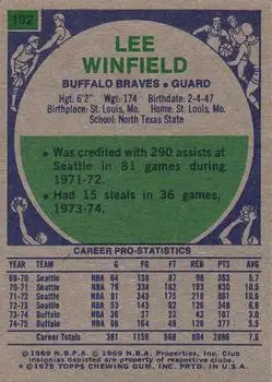 Back of Lee Winfield