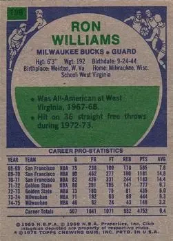 Back of Ron Williams