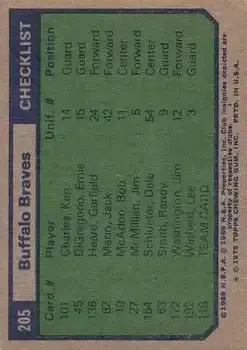Back of Card #205
