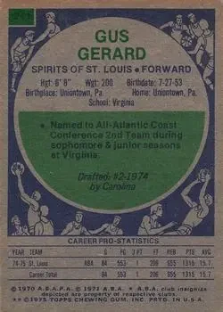 Back of Gus Gerard