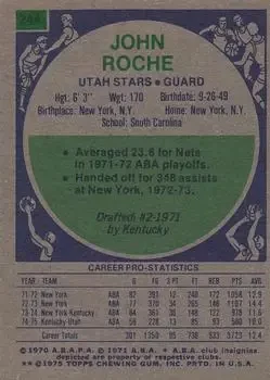 Back of John Roche