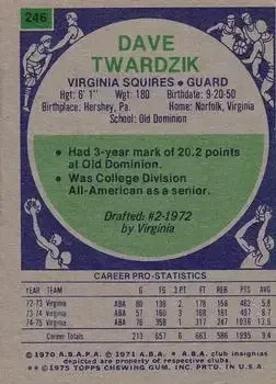 Back of Dave Twardzik