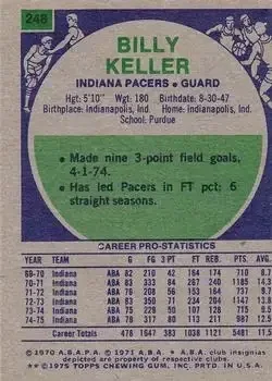 Back of Billy Keller