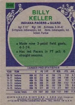 Back of Billy Keller