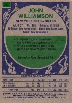 Back of John Williamson