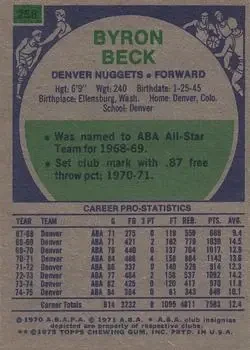 Back of Byron Beck