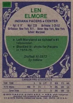 Back of Len Elmore