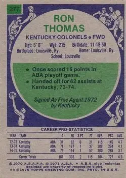 Back of Ron Thomas