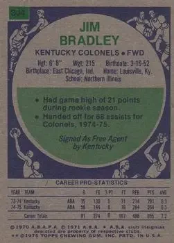 Back of Jim Bradley