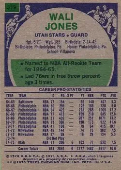 Back of Wally Jones